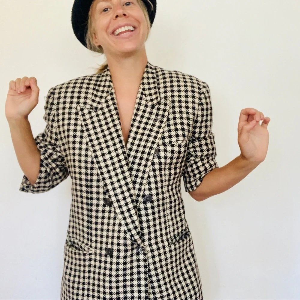 Iconic Alan Austin checkered blazer 80’s vintage - Picture 3 of 8